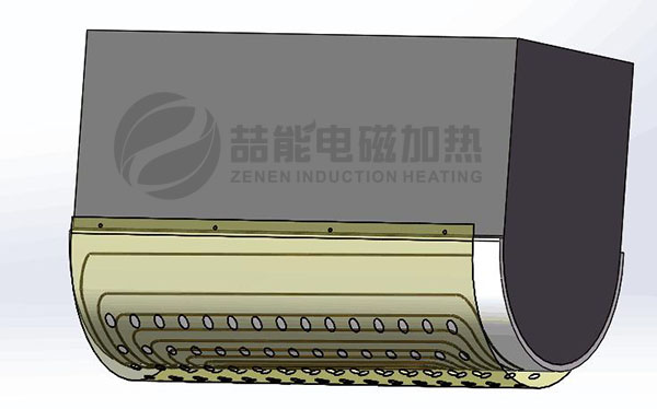 310不銹鋼管道電磁加熱設(shè)計半圓形加熱效果圖